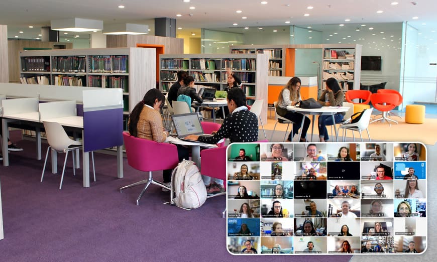 Personas en la biblioteca