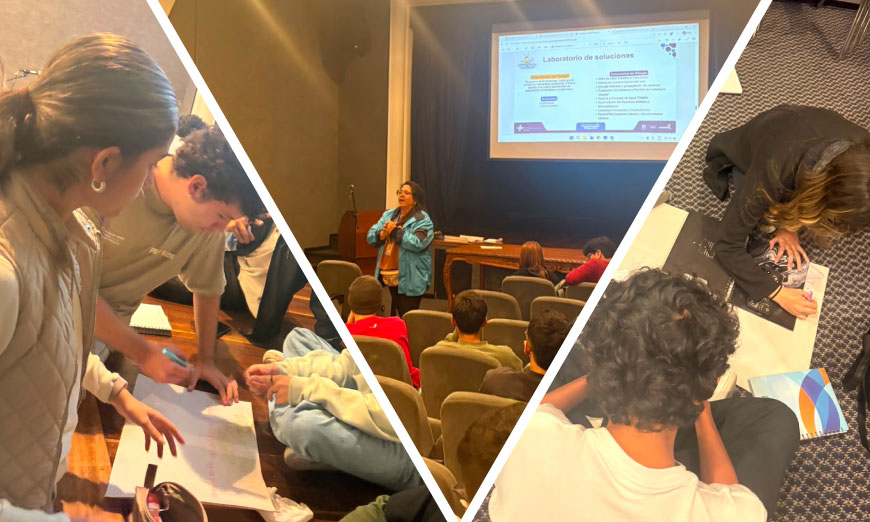 Grupo de estudiantes en auditorio